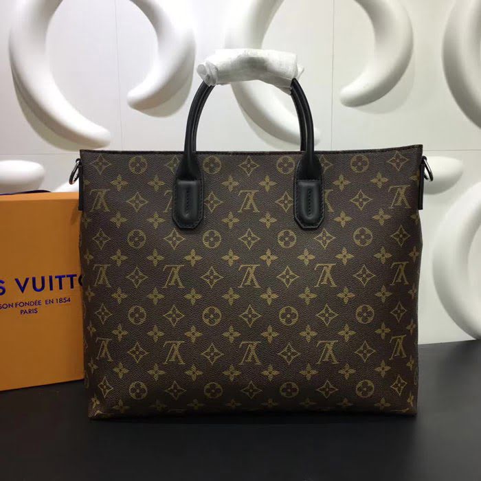 路易威登LV頂級原單M61288 Monogram Macassar通勤手袋 Damier Graphite帆布 YDH1206